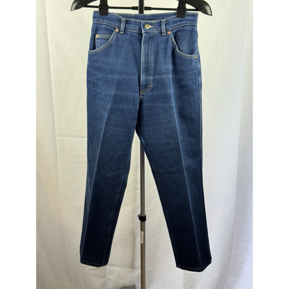 Lee Riders Vintage USA Denim Jeans 12 Petite High Rise Tapered Mom Dark Wash‎